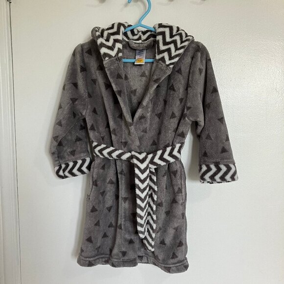 Pekkle Boys Hooded Fleece Bath Robe Size 4/5 - Picture 1 of 7